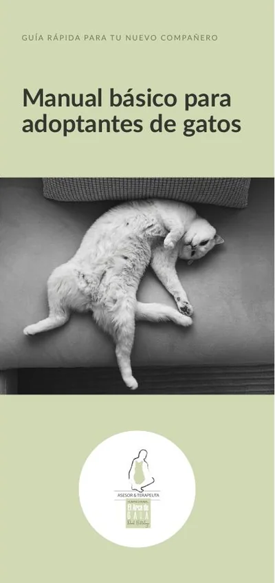 Portada del manual b&aacute;sico para adoptantes de gatos